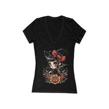 Load image into Gallery viewer, witchy vibes Deep V-Neck Tee