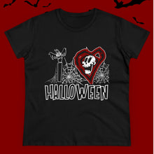 Load image into Gallery viewer, Women's I Love Halloween Midweight Cotton Tee