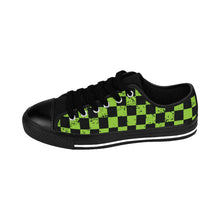 Load image into Gallery viewer, Men's green checkered past Sneakers