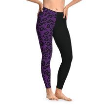 Load image into Gallery viewer, purple leopard print Stretchy Leggings