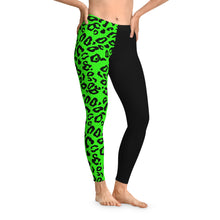 Load image into Gallery viewer, Green leopard Stretchy Leggings