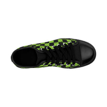 Load image into Gallery viewer, Men's green checkered past Sneakers