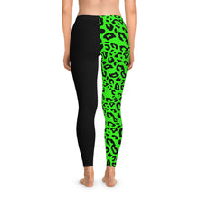Load image into Gallery viewer, Green leopard Stretchy Leggings