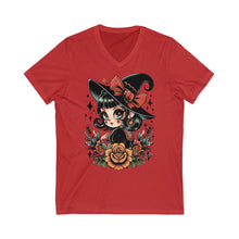 Load image into Gallery viewer, witchy vibes short V-Neck Tee