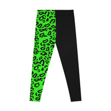 Load image into Gallery viewer, Green leopard Stretchy Leggings