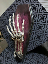 Load image into Gallery viewer, Coffin Skeleton Hand Jewelry Catcher