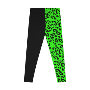 Green leopard Stretchy Leggings