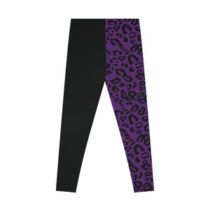 purple leopard print Stretchy Leggings