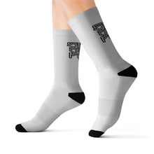 Load image into Gallery viewer, Crew Socks - Street Cred &#39;The Higher the Sock, The Downer the Foo&#39; SoCal Vibe
