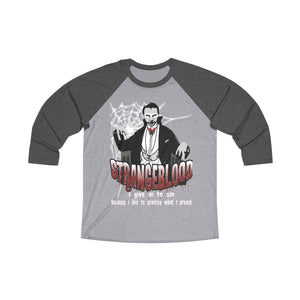 Strange-Blood Unisex Tri-Blend 3\4 Raglan Tee