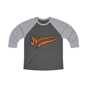 Halloween team Unisex Tri-Blend 3\4 Raglan Tee