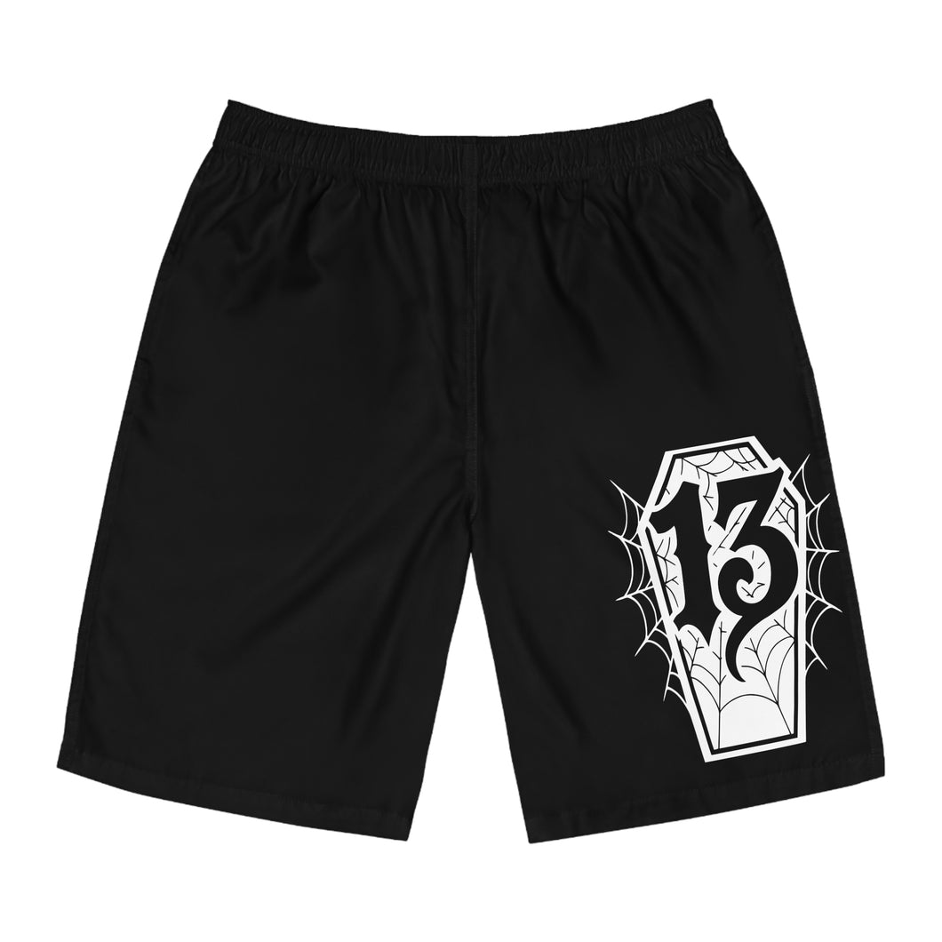 Lucky number Board Shorts, Beach Ready Swim Trunks, Men's Summer Shorts, Festival Apparel, [...]
