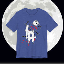 Load image into Gallery viewer, Moody Graphic Tee: Unisex Jersey Short Sleeve with Dark Vibes
