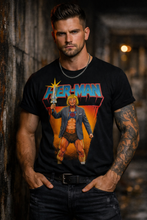 Load image into Gallery viewer, Her-Man Retro Graphic T-Shirt — light weight Tee
