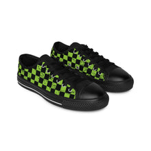 Load image into Gallery viewer, Men&#39;s green checkered past Sneakers
