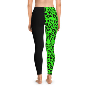 Green leopard Stretchy Leggings