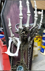 Coffin Skeleton Hand Jewelry Catcher