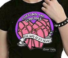 Load image into Gallery viewer, Coffins and Conchas Shirt (Ladies)
