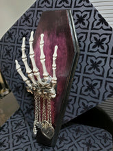 Load image into Gallery viewer, Coffin Skeleton Hand Jewelry Catcher
