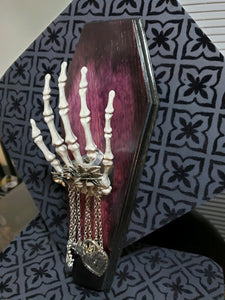 Coffin Skeleton Hand Jewelry Catcher